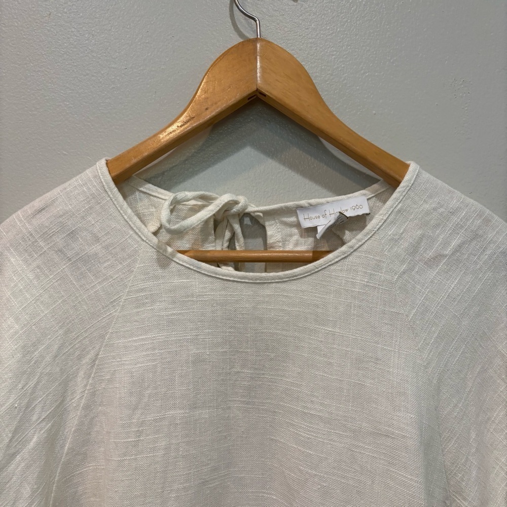 House Of Harlow 1960 Linen Blend Top Women’s Size Large - Picture 2 of 7